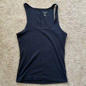 Fitted black tank top, American Eagle.